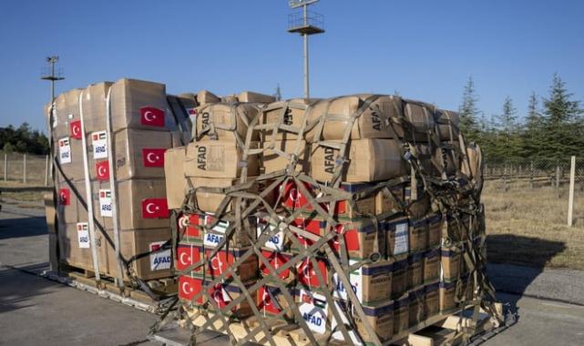 Türkiye'nin insani yardımlarını taşıyan üçüncü uçak Gazze için hareket etti