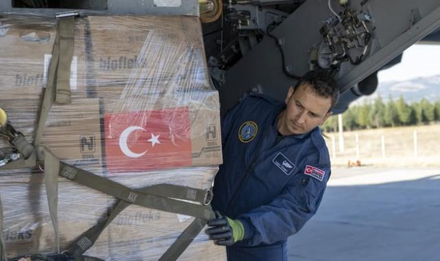 Türkiye'nin insani yardımlarını taşıyan üçüncü uçak Gazze için hareket etti