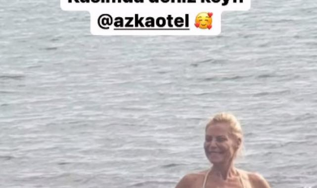 Seray Sever kasım ayında denize girdi