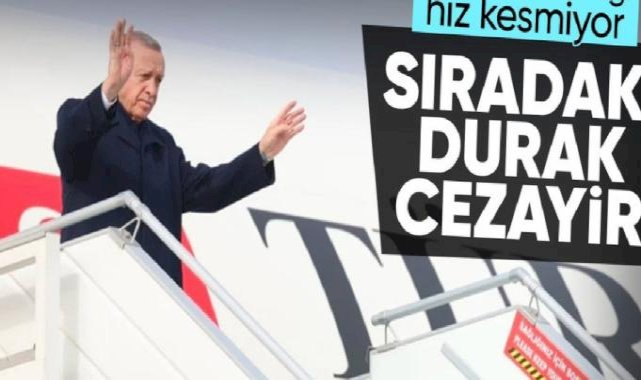 Cumhurbaşkanı Erdoğan, Cezayir'e gitti