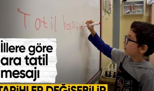 Milli Eğitim Bakanı Yusuf Tekin'den illere göre ara tatil mesajı