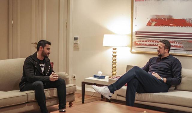 TBF Başkanı Hidayet Türkoğlu, 21 yıl önce kendisine mektup yazan genci ağırladı