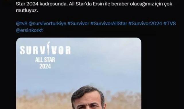Turabi'nin yerine sürpriz isim: Ersin Korkut Survivor All Star kadrosunda