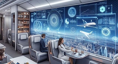 Yapay zekaya göre 2050 yılında uçak kabinleri böyle görünecek