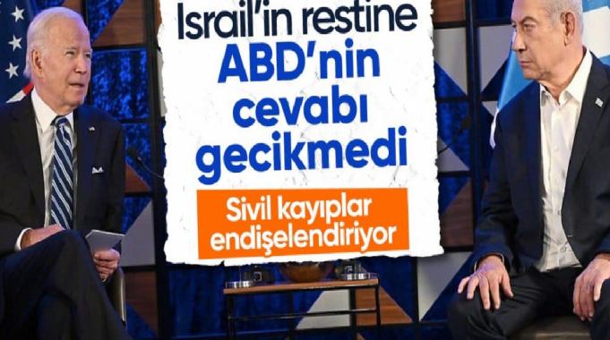 ABD&#039;den İsrail&#039;in restine yanıt: Endişelerimiz var