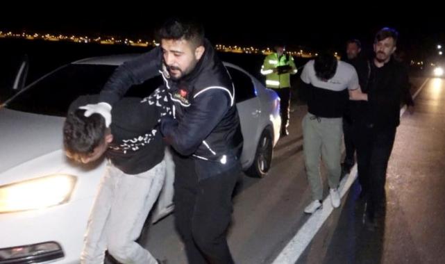 Aksaray'da polis memuruna çarpan otomobildeki 5 kişi yakalandı
