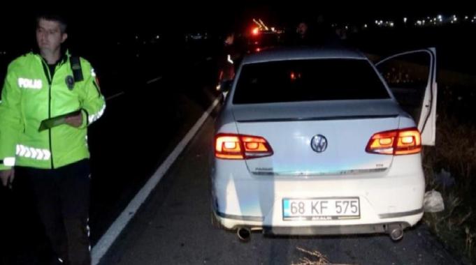 Aksaray'da polis memuruna çarpan otomobildeki 5 kişi yakalandı