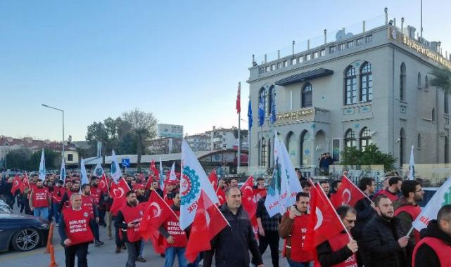 Bursa'da metal işçileri seslerini Mudanya'dan yükseltti