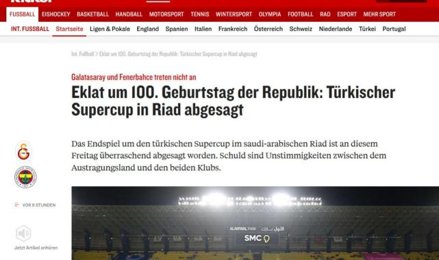 Ertelenen Süper Kupa finali dünya basınında yer buldu