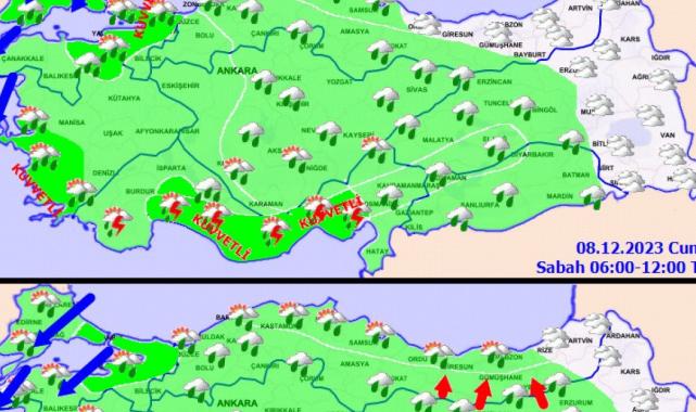 İstanbul ve İzmir dahil 14 kente Meteoroloji'den turuncu ve sarı uyarı