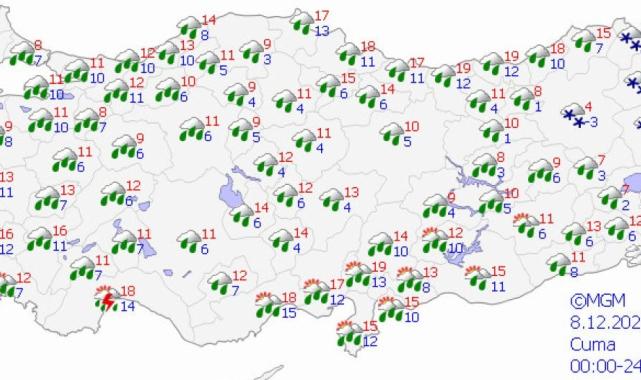 İstanbul ve İzmir dahil 14 kente Meteoroloji'den turuncu ve sarı uyarı