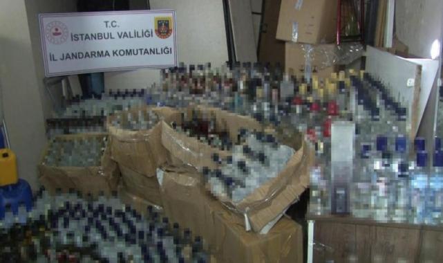 İstanbul'da yılbaşı öncesi sahte içki operasyonu: : 5 bin 750 litre ele geçirildi