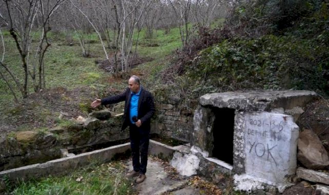 Kocaeli'de defineciler, su pınarını talan etti