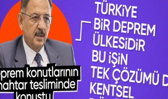 Mehmet Özhaseki'den deprem açıklaması: Tek çözümü kentsel dönüşümdür