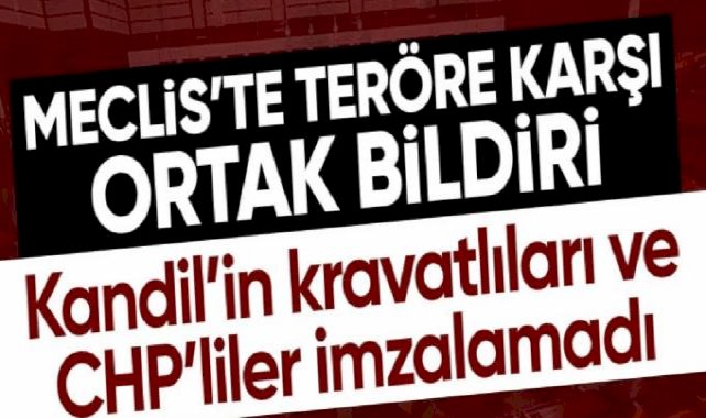 TBMM'de 4 partiden teröre karşı ortak bildiri: CHP ve DEM Parti katılmadı