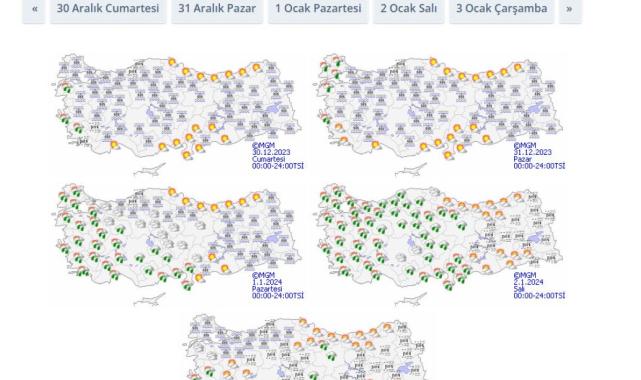 Yılbaşında plan yapacaklar dikkat! Meteoroloji hava durumunu paylaştı...
