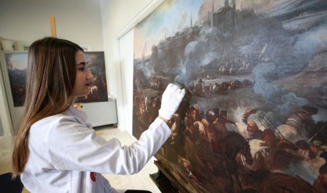 I. Abdülhamid dönemi "Soyağacı" tablosu, Milli Saraylar Müzesi tarafından restore ediliyor