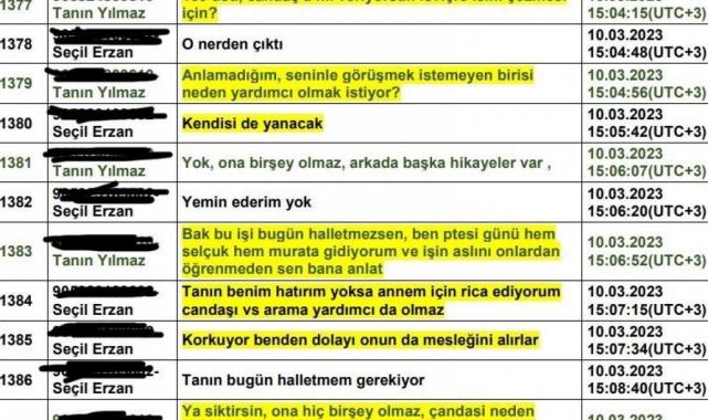 Seçil Erzan'ın telefonundan çıkan yeni mesajlar: Ben bunları ihya ettim zamanında