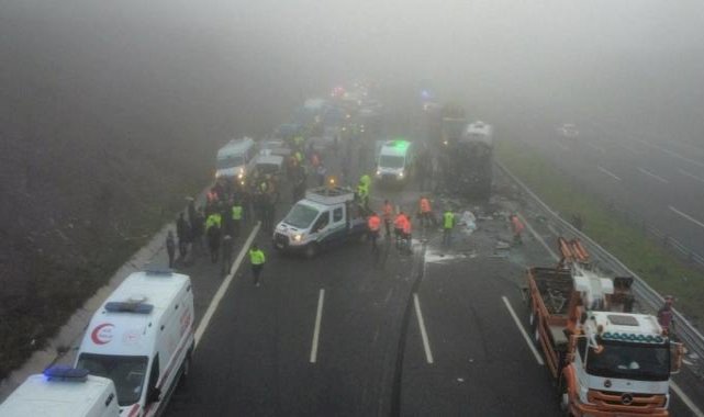 10 kişi can verdi! Sakarya'daki otobüs kazasında sis bulutunun uydu fotoğrafı