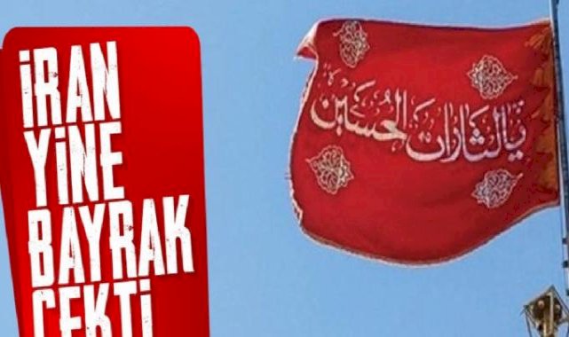 4 yıl sonra yeniden: İran cami kubbesine 'intikam bayrağını' çekti