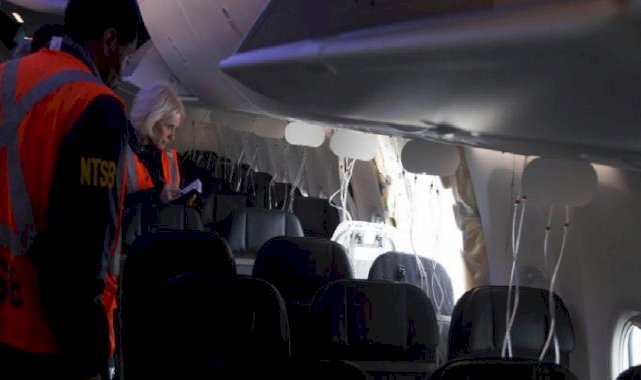 ABD'deki uçakta dehşet: Havada kapısı koptu! Cıvataları gevşek çıktı...