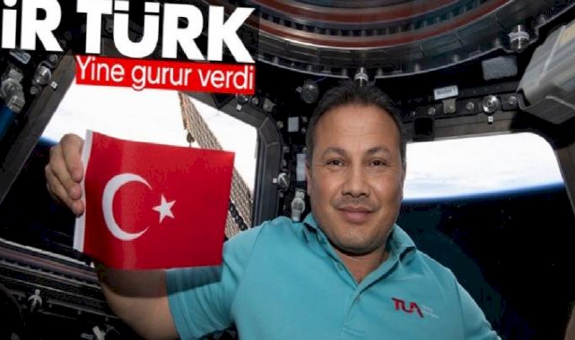 Alper Gezeravcı'dan Uluslararası Uzay İstasyonu’nda Türk bayraklı kareler