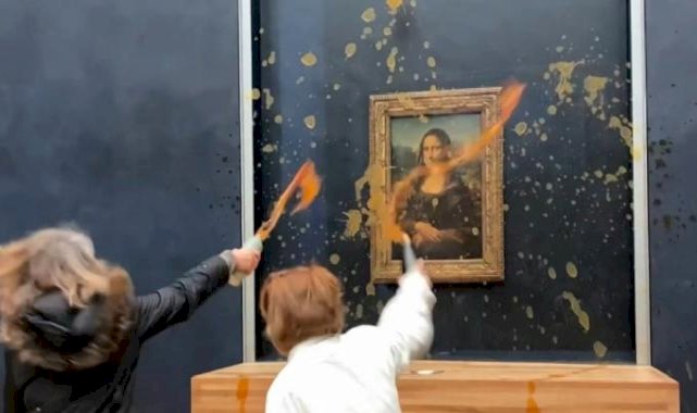 Fransa'da Mona Lisa tablosuna saldırı: İklim aktivistleri çorba fırlattı