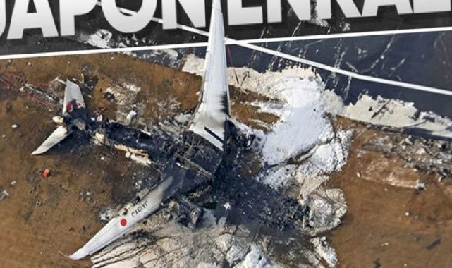 Japonya'daki facianın izleri: Küle dönen yolcu uçağı görüntülendi