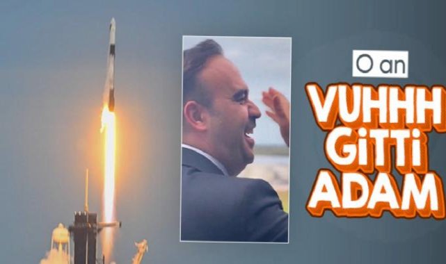 Roketin fırlatıldığı an Bakan Mehmet Fatih Kacır'ın tepkisi