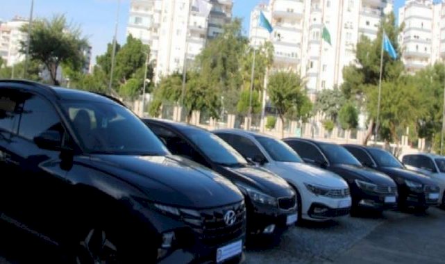 Sibergöz-14 operasyonunda ele geçirilen lüks otomobiller sergilendi