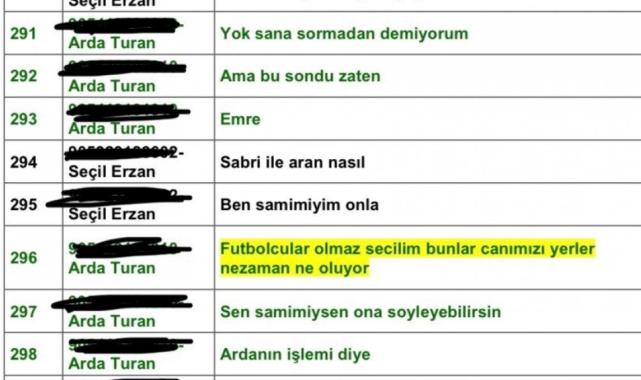 Yeni mesajlar ortaya çıktı! Arda Turan eşine çanta almak için Seçil Erzan'dan para istedi