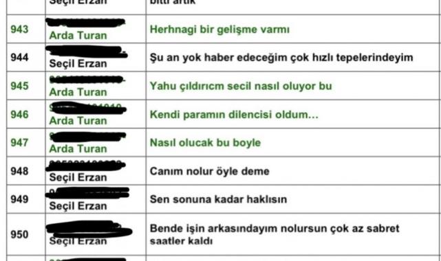 Yeni mesajlar ortaya çıktı! Arda Turan eşine çanta almak için Seçil Erzan'dan para istedi