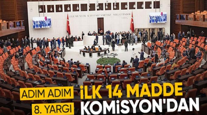 8. Yargı Paketinin ilk 14 maddesi TBMM Adalet Komisyonunda kabul edildi