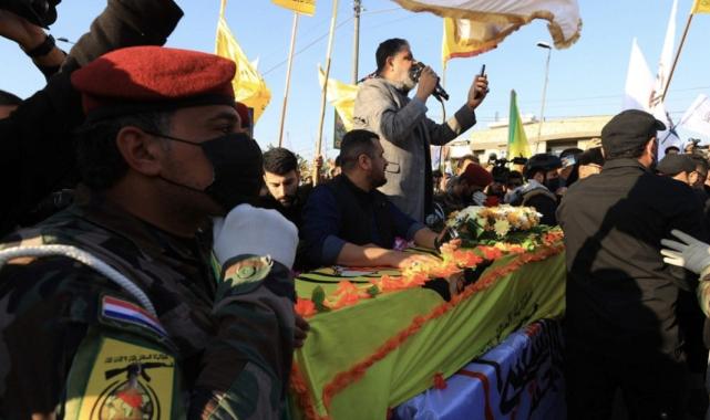 ABD'nin Irak'ta öldürdüğü Haşdi Şabi komutanı Sdi için cenaze töreni düzenlendi