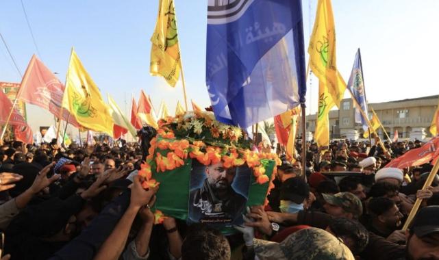 ABD'nin Irak'ta öldürdüğü Haşdi Şabi komutanı Sdi için cenaze töreni düzenlendi