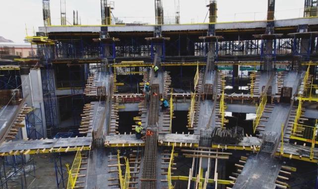 Ankara'da yapılan stadyumun çalışmaları havadan görüntülendi