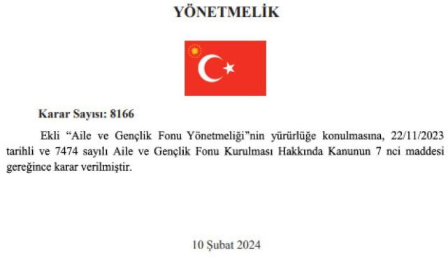 Evlenen gençlere kredi müjdesi! Aile ve Gençlik Fonu Yönetmeliği yürürlüğe girdi