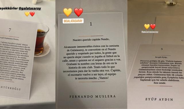 Galatasaray'dan futbolcularına şampiyonluk mektubu