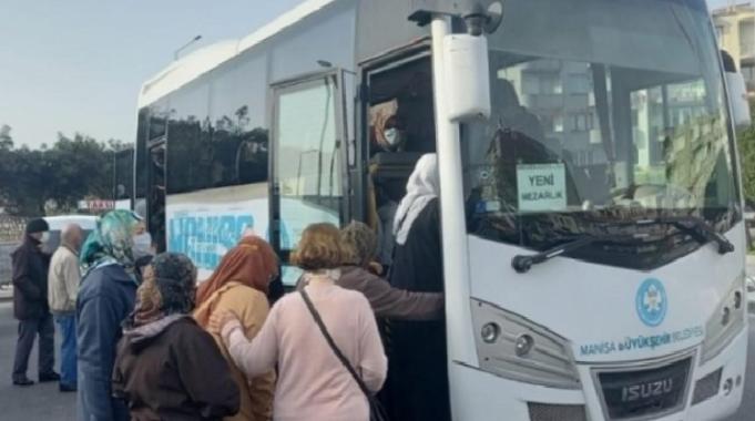 Manisa'da kandilde mezarlıklara ücretsiz ulaşım