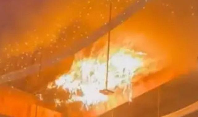 Mersin'de düğün salonunda yangın! Davetliler korku içinde kaçtı