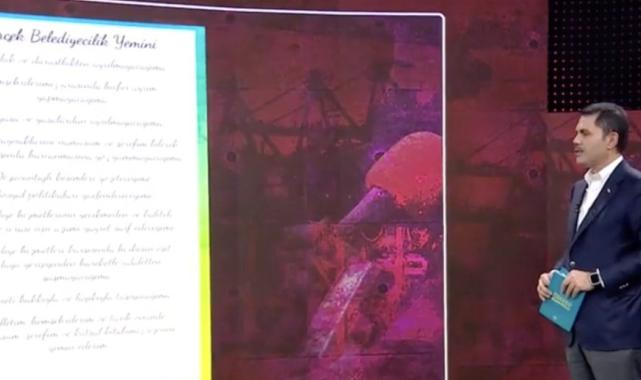 Murat Kurum canlı yayında Gerçek Belediyecilik Yemini'ni okudu