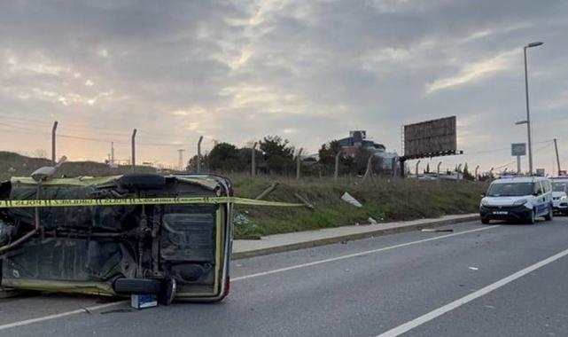 Silivri'de ağaçlık alana uçan araç taklalar attı: 1 ölü