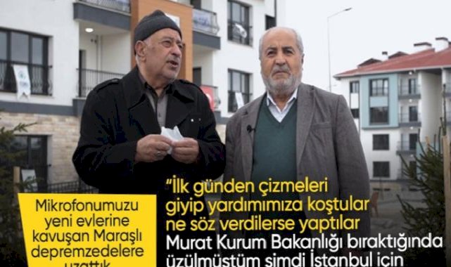 Kahramanmaraşlı depremzede Murat Kurum'a minnettar: Gittiğinde çok üzülmüştüm