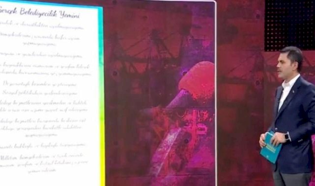 Murat Kurum canlı yayında Gerçek Belediyecilik Yemini'ni okudu