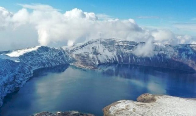 NASA astronotlarının gözdesi! Nemrut Krater Gölü uzaydan fotoğraflandı