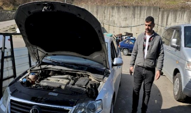 Zonguldak'ta ilginç olay: Tamire bıraktığı arabayı usta kullandı!