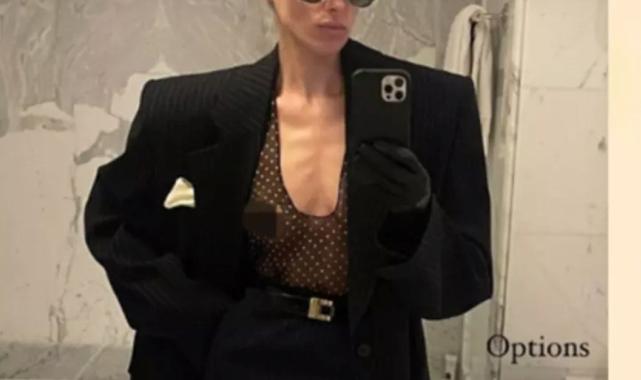 Victoria's Secret meleği Elsa Hosk cesur tarzı! Tülden bluz giydi