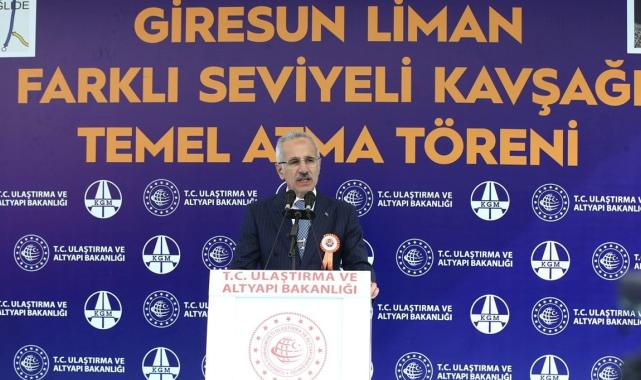 Giresun Liman Farklı Seviyeli Kavşağı'nın temel atma töreni yapıldı