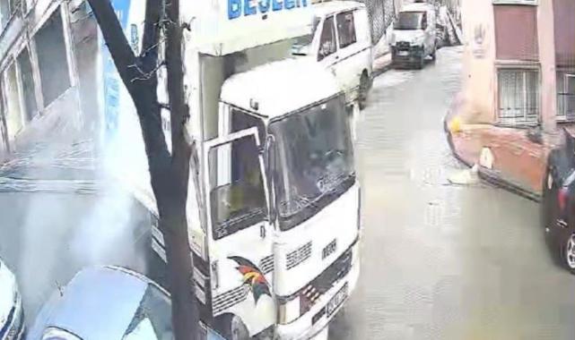 İstanbul'da freni tutmayan kamyon bacaklarının üzerinden geçti
