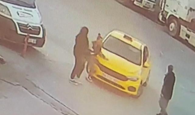 Küçükçekmece'de taksici ile kadın yolcu birbirine girdi